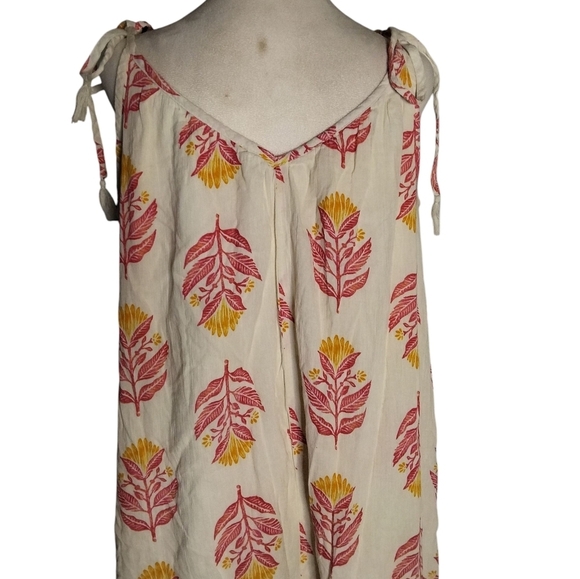 Old Navy Tie Shoulder Swing Style Cotton Gauzey Midi Dress Size Medium - Picture 6 of 9